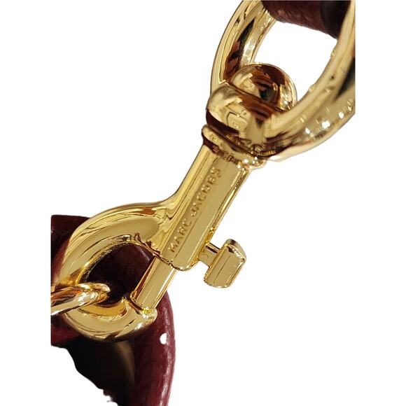 NEW Marc Jacobs Small Leather Tote Bag – Cherry/Gold - Picture 9 of 15